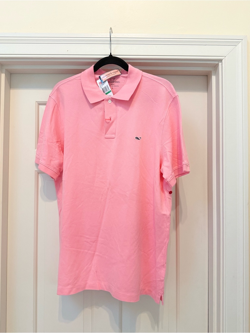 NWT - Vineyard Vines Men’s Slim Fit Pique Polo - Size Large - Pale Pink